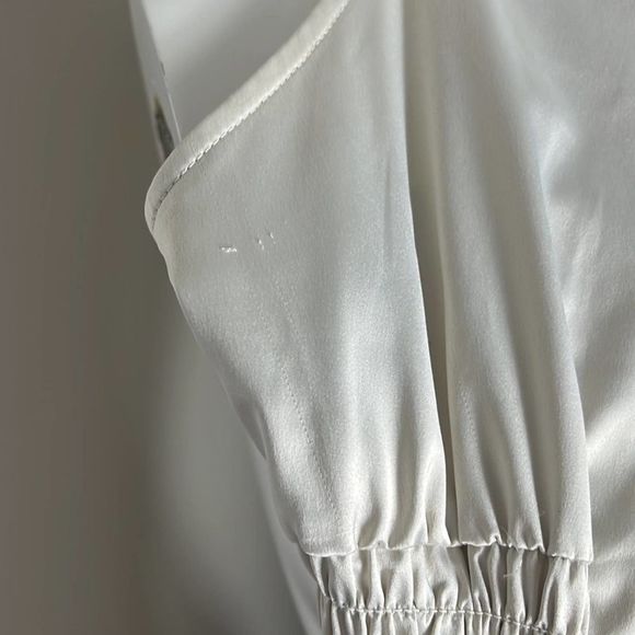 Zara slip dress gathered waist light silver size small - Picture 9 of 11